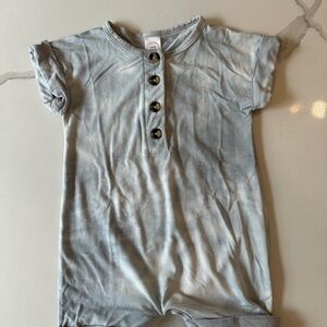 Lou Lou & Company Blue and White Romper 6-12m